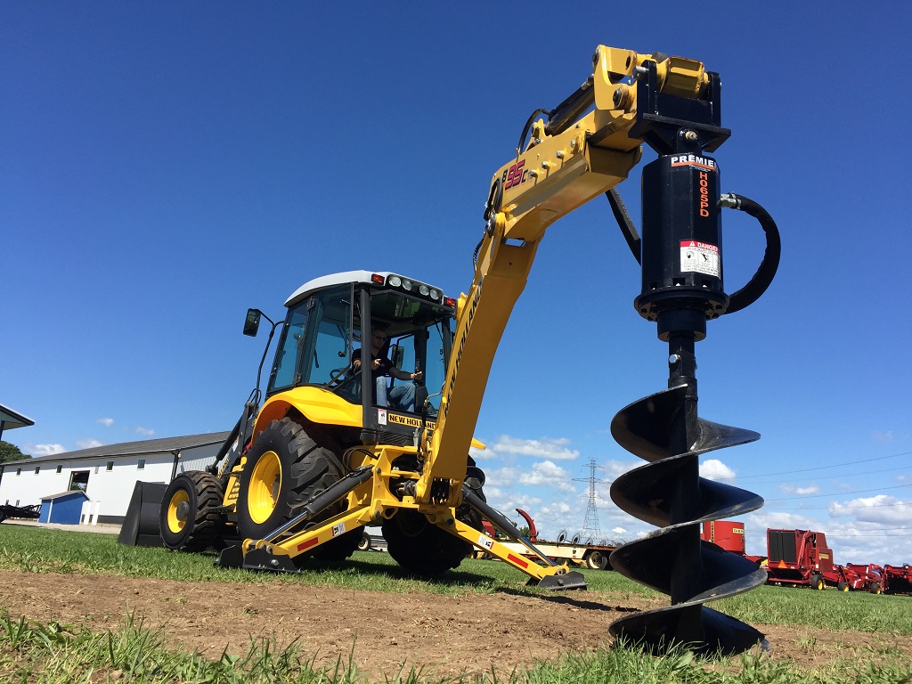 Hydraulic earth auger attachment